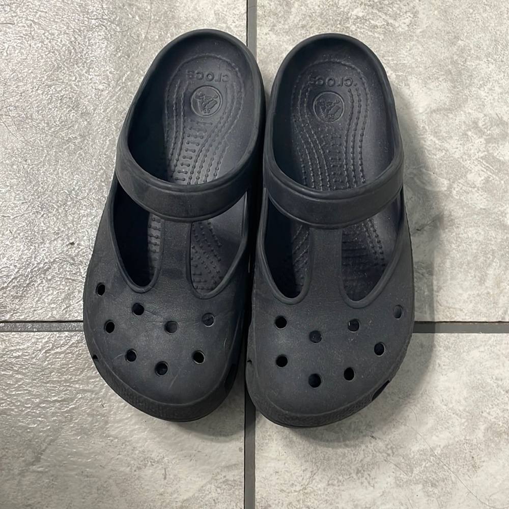 Crocs Mary Jane Black Slip-On Clogs Women’s Size 8